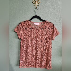 Ann Taylor Loft Lace Womens Top